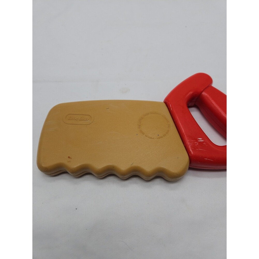 Vintage 90’s Little Tikes Handsaw Workbench Tool Box Rattle 8.5” Red Handle - Picture 7 of 12